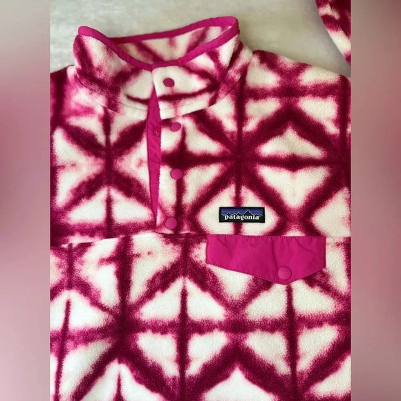Patagonia Synchilla Tie-Dye Snap-T Fleece Diamond Dancer M | Winter Cozy Gift - Picture 3 of 8